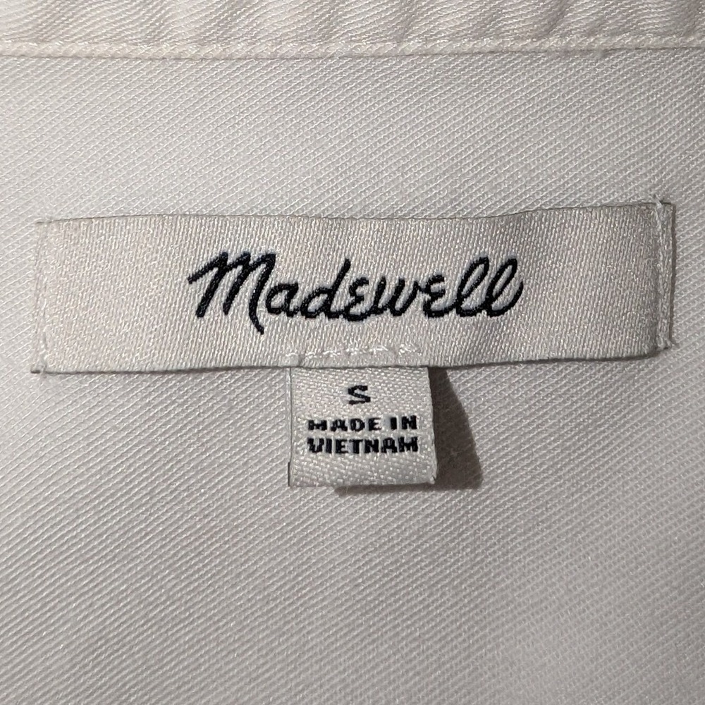 Madewell Womens White Cotton Modal Short Sleeve Popover Shirt AJ970 Size S - Picture 5 of 15
